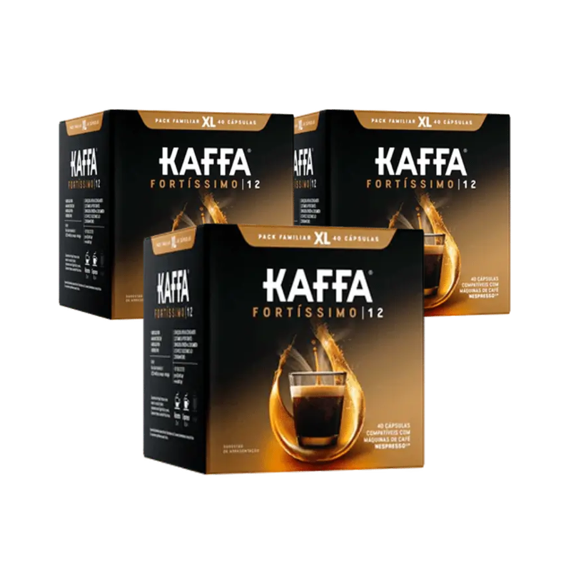 Kaffa fortíssimo xl 120 cápsulas compatíveis nespresso