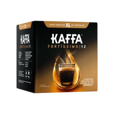 Cápsulas kaffa compatíveis nespresso fortíssimo pack xl 40