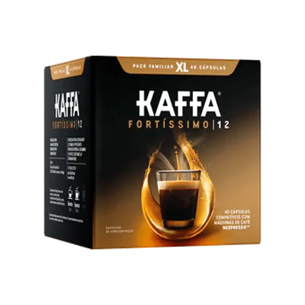Cápsulas kaffa compatíveis nespresso fortíssimo pack xl 40