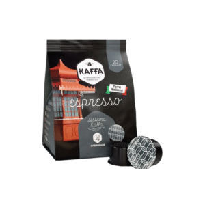 Caixa de cápsulas de café kaffa espresso intensidade 14