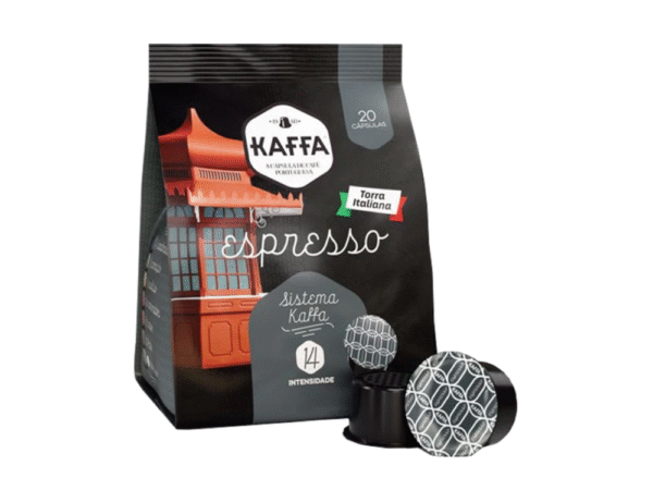 Caixa de cápsulas de café kaffa espresso intensidade 14