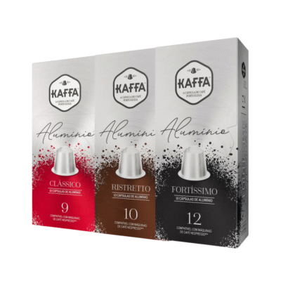 Pack kaffa 3 cafés cápsulas alumínio compatíveis nespresso