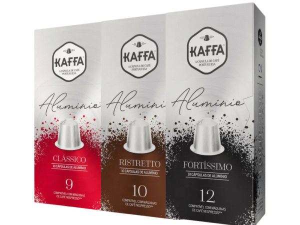 Pack kaffa 3 cafés cápsulas alumínio compatíveis nespresso