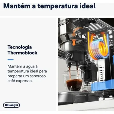 Máquina de café manual delonghi dedica style ec685.m metal