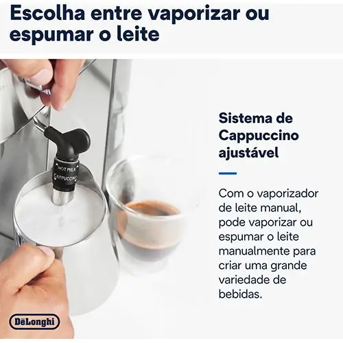 Máquina de café manual delonghi dedica style ec685.m metal