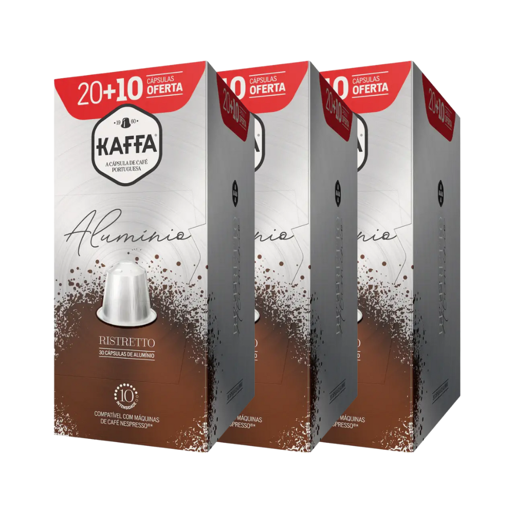 2kaffa | ristretto 90 cápsulas alumínio compatível nespresso